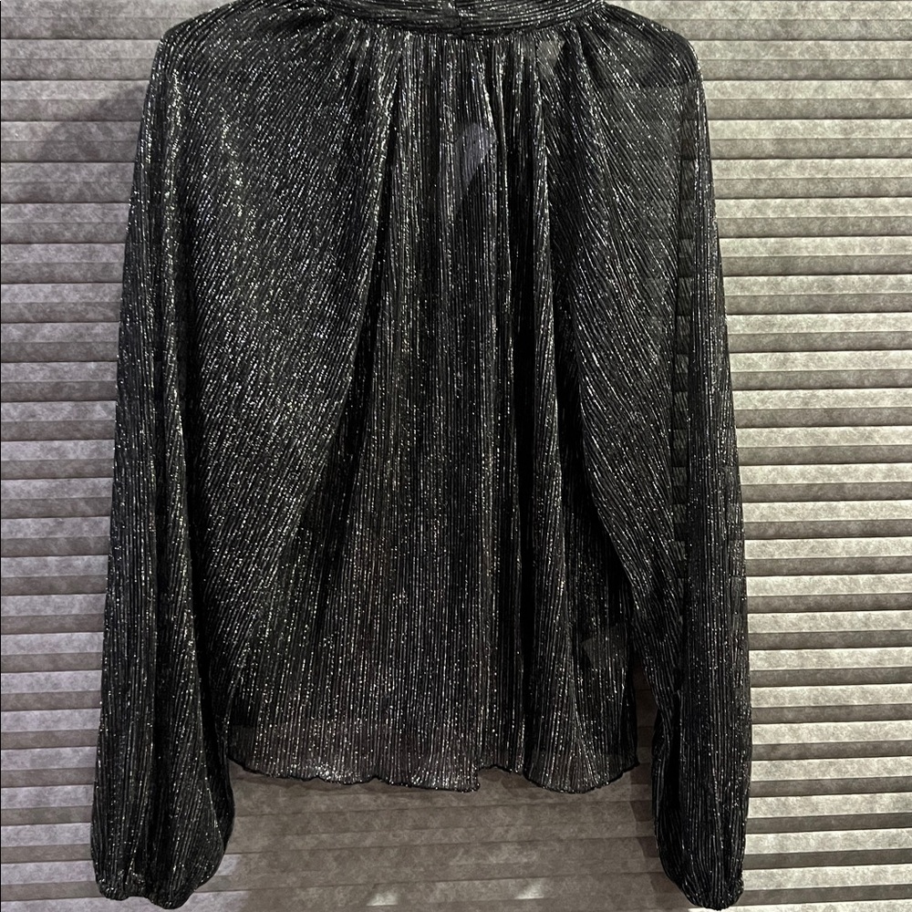 LOFT Shimmering Black Blouse - Picture 6 of 6